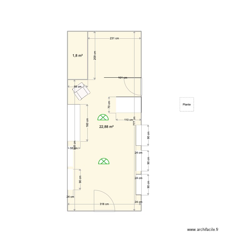 Clichy 2. Plan de 0 pièce et 0 m2