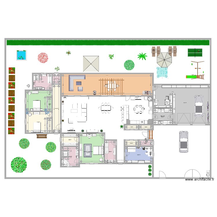 PLAN AC 10. Plan de 18 pièces et 271 m2