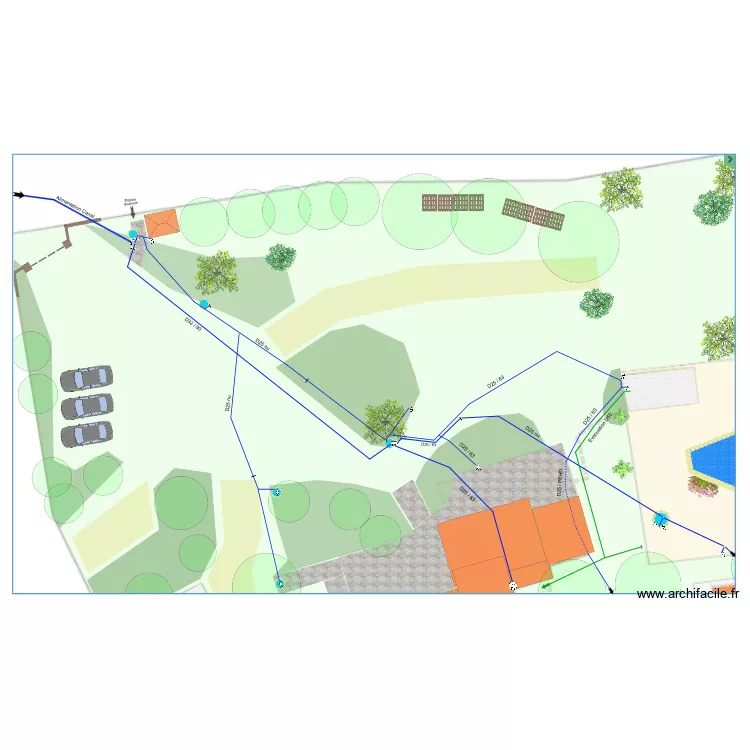 R&eacute;seaux EAU. Plan de 