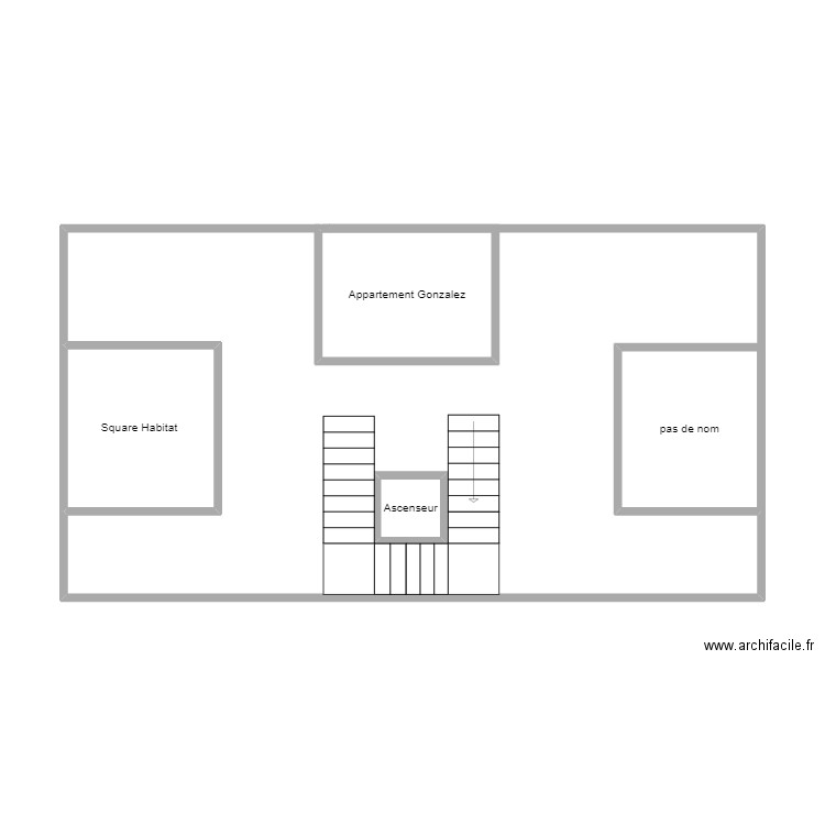 14 RISSO 1ER ETAGE. Plan de 4 pièces et 17 m2