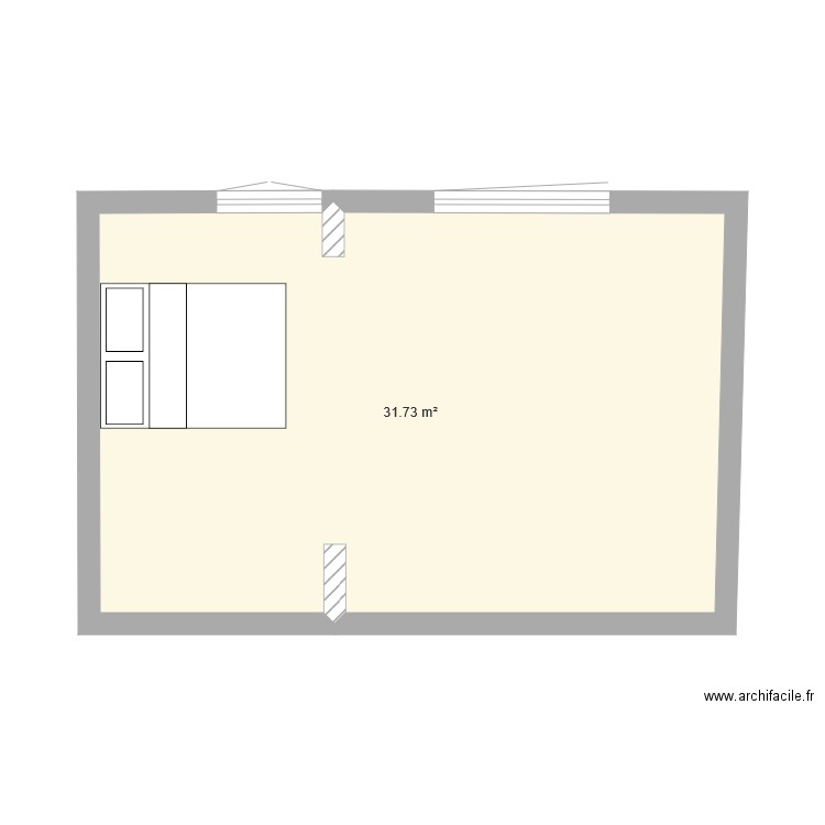 chambre parentale. Plan de 0 pièce et 0 m2