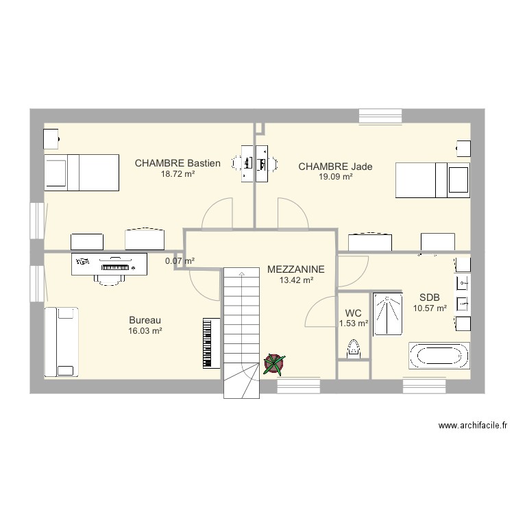 ameublement ETAGE. Plan de 0 pièce et 0 m2