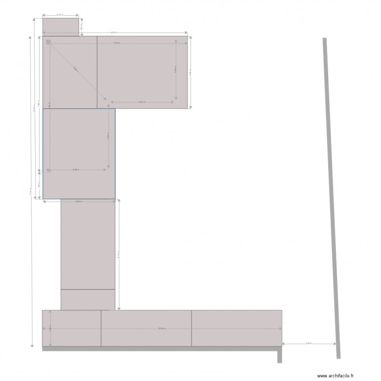 piscine pool bar en L dalle complete. Plan de 0 pièce et 0 m2