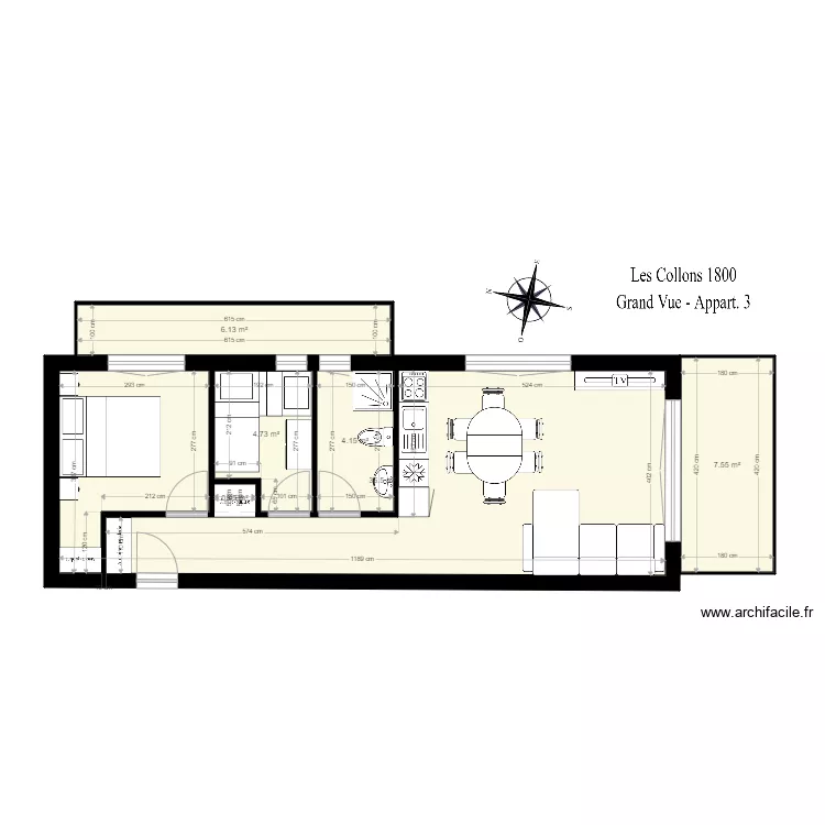 Grand Vue Les Collons 1. Plan de 