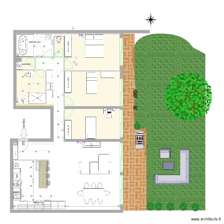 sandrine appartement version  7. Plan de 0 pièce et 0 m2