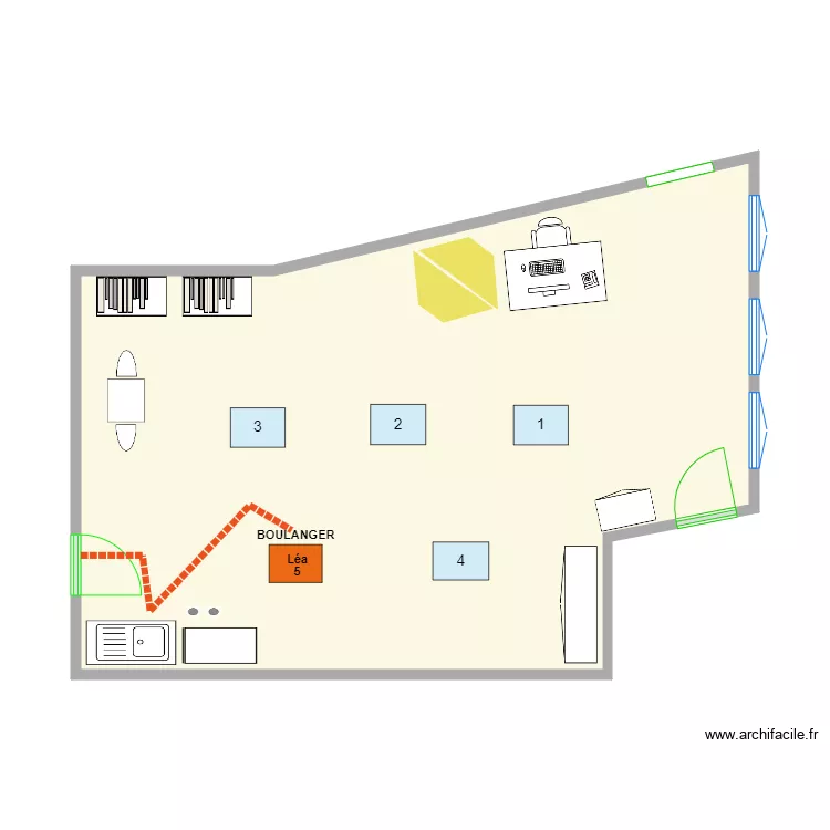 L&eacute;a Boulanger. Plan de 