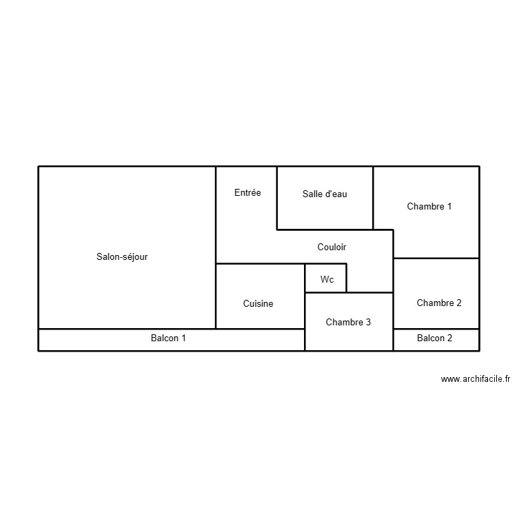 QUIMPER LAGOUTTE. Plan de 10 pièces et 56 m2