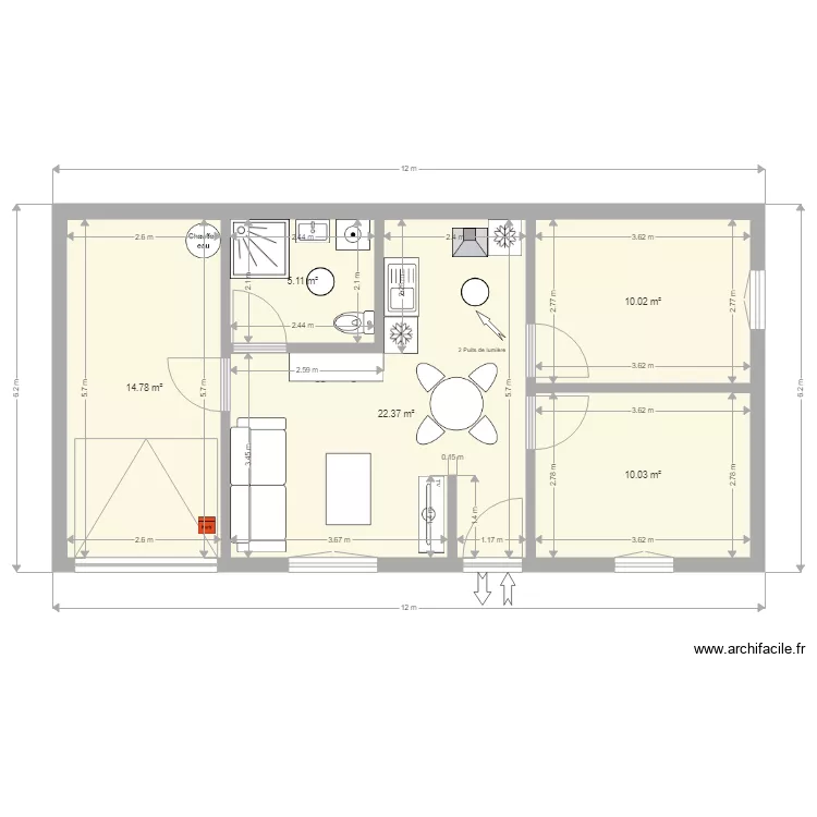 Le Moulin decembre 2021 Projet Maison T3 Version 3. Plan de 