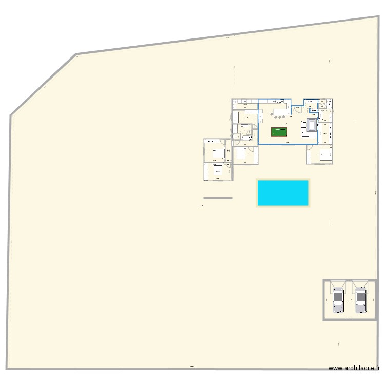 LUIGI 2 chambre 2 avec agrandissement 4 ch new2 garage. Plan de 16 pièces et -1110 m2