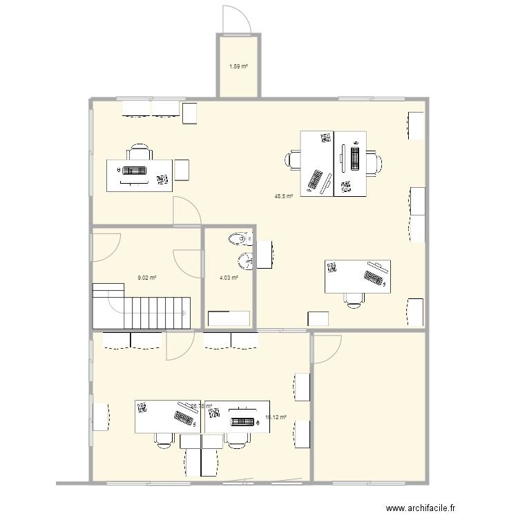 bureaux. Plan de 0 pièce et 0 m2