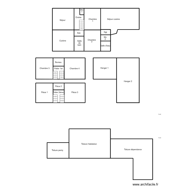 DOUARNENEZ BERELOWITCH. Plan de 