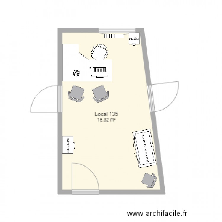 Local 135 fondation. Plan de 0 pièce et 0 m2