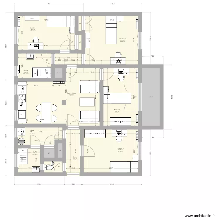 appartement renovation v13 20200517. Plan de 