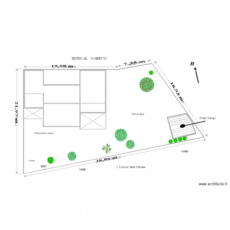 3 Plan de masse . Plan de 0 pièce et 0 m2