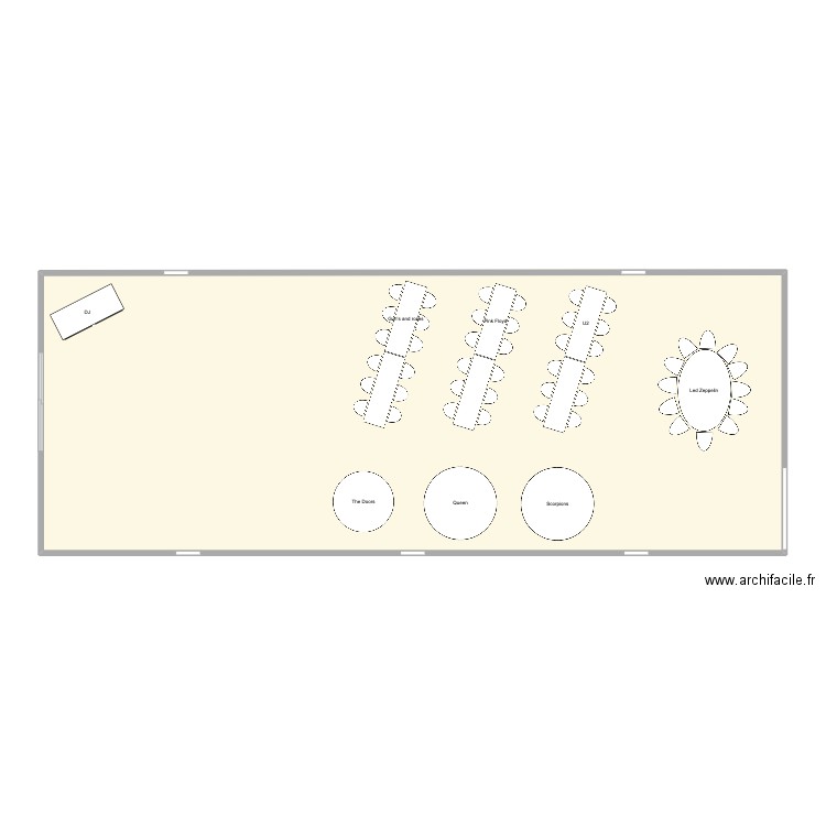 Plan de table Mariage . Plan de 1 pièce et 121 m2