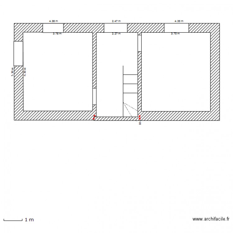 floret 10 devant 1er. Plan de 0 pièce et 0 m2