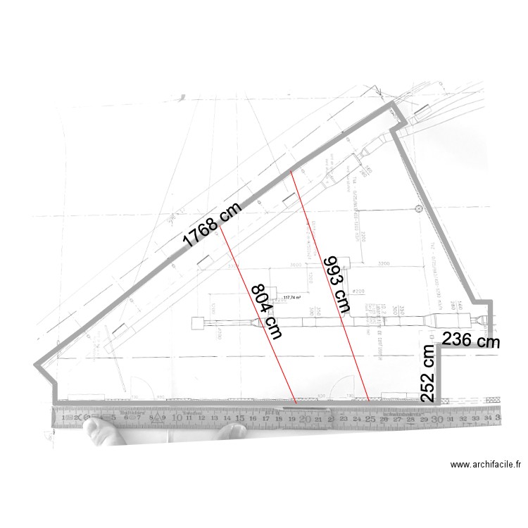 CPLN. Plan de 1 pièce et 118 m2