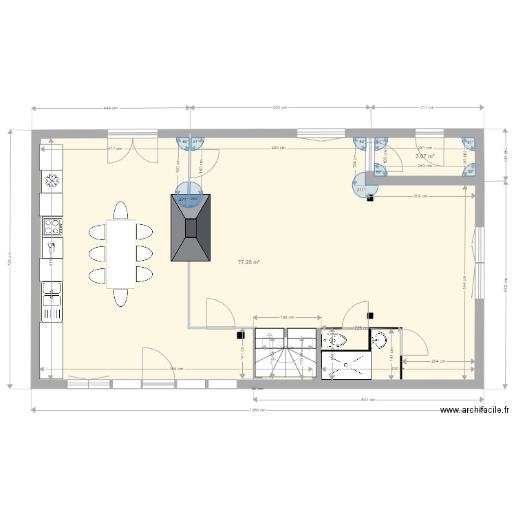 RDC CASTETS+Logement. Plan de 0 pièce et 0 m2