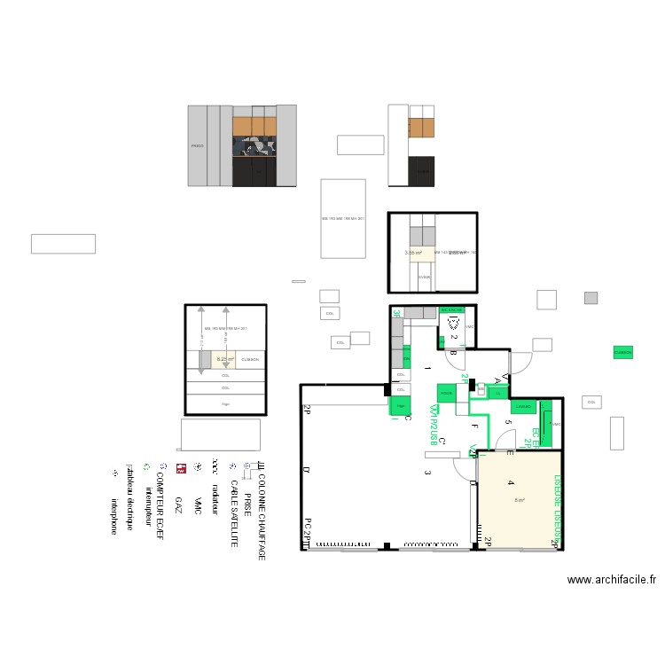 BOURET PROJET LINERAIRE PLUS PLAT. Plan de 0 pièce et 0 m2