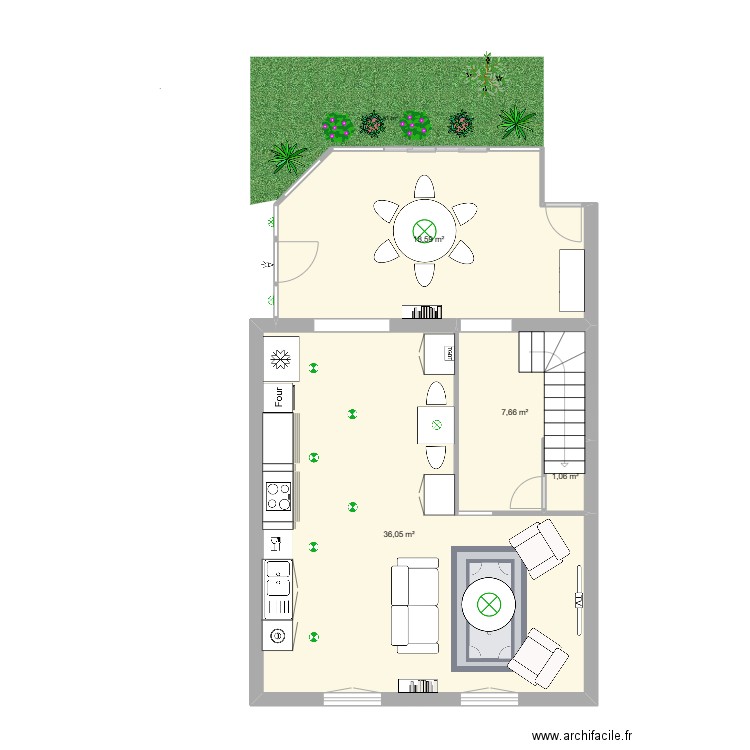 Famille MAROCCO Projet. Plan de 4 pièces et 63 m2