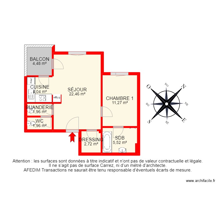 BI 15829 - . Plan de 9 pièces et 64 m2