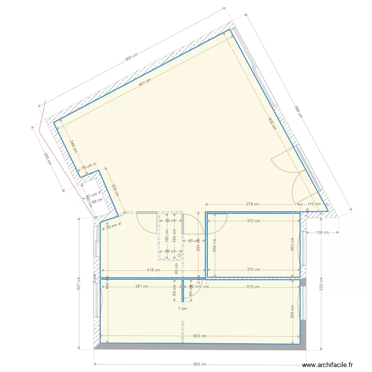R&eacute;no compl&egrave;te Genets Dany sans meuble. Plan de 