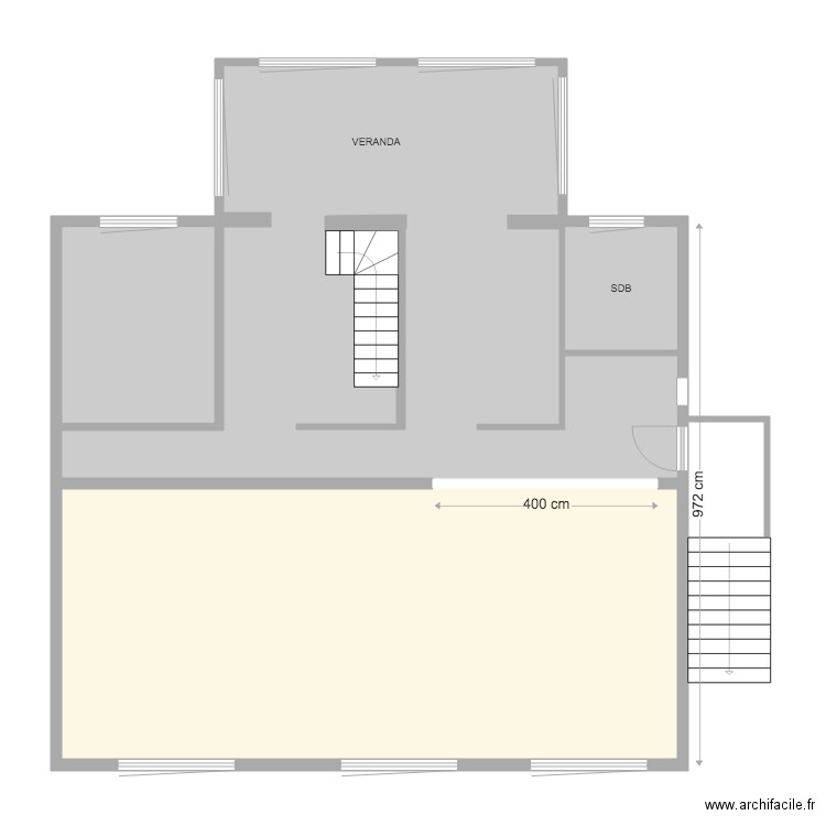 plan actuel salon . Plan de 0 pièce et 0 m2