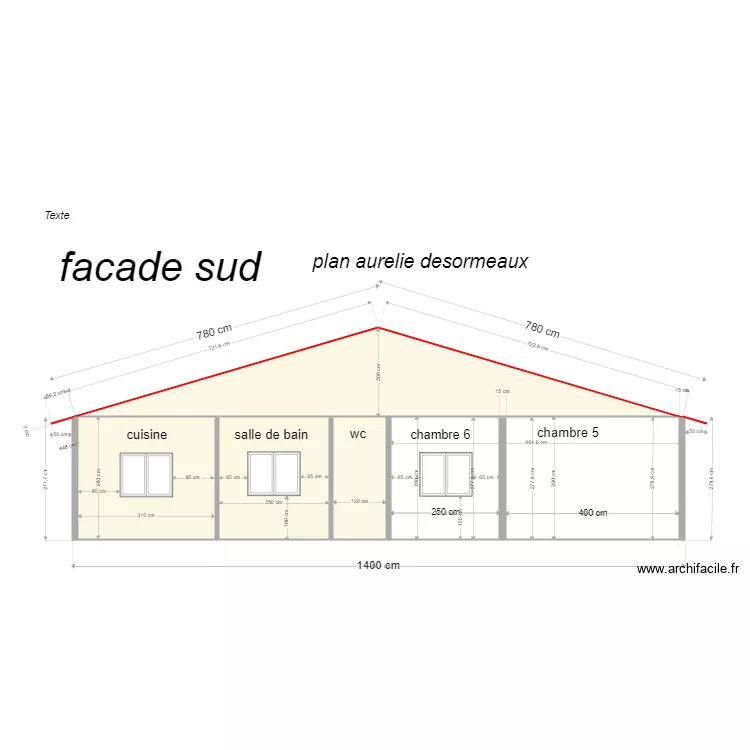 facade sud3. Plan de facade sud3. Plan de