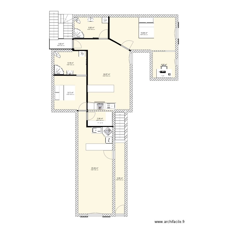 1er étage. Plan de 0 pièce et 0 m2