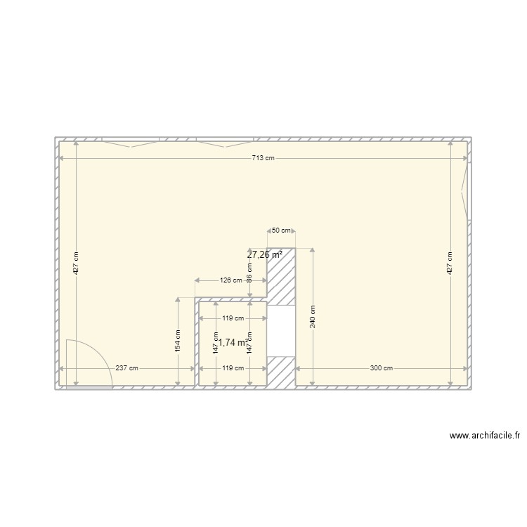 Saint sauveur. Plan de 2 pièces et 29 m2