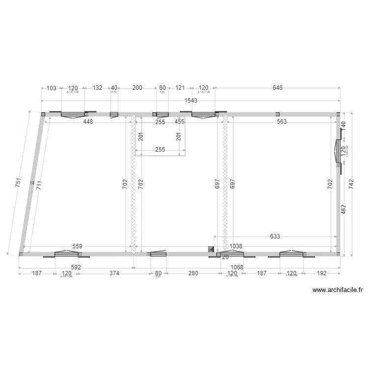 CUSTEY MACONNERIE ETAGE. Plan de 