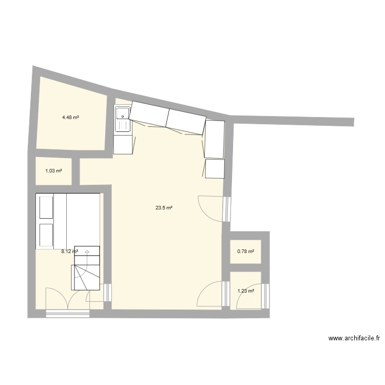 t1bis transfo. Plan de 0 pièce et 0 m2