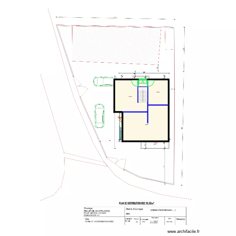 MAISON BANGANGTE. Plan de 4  et 102 m²
