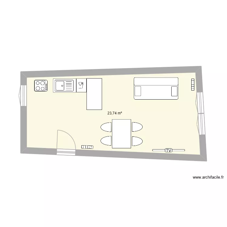 Réno. Plan de 1 et 24 m² Réno. Plan de 1 et 24 m²
