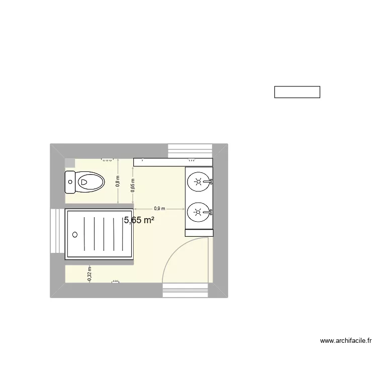 2026.05.26.salle d'eau 2. Plan de 1  et 6 m²