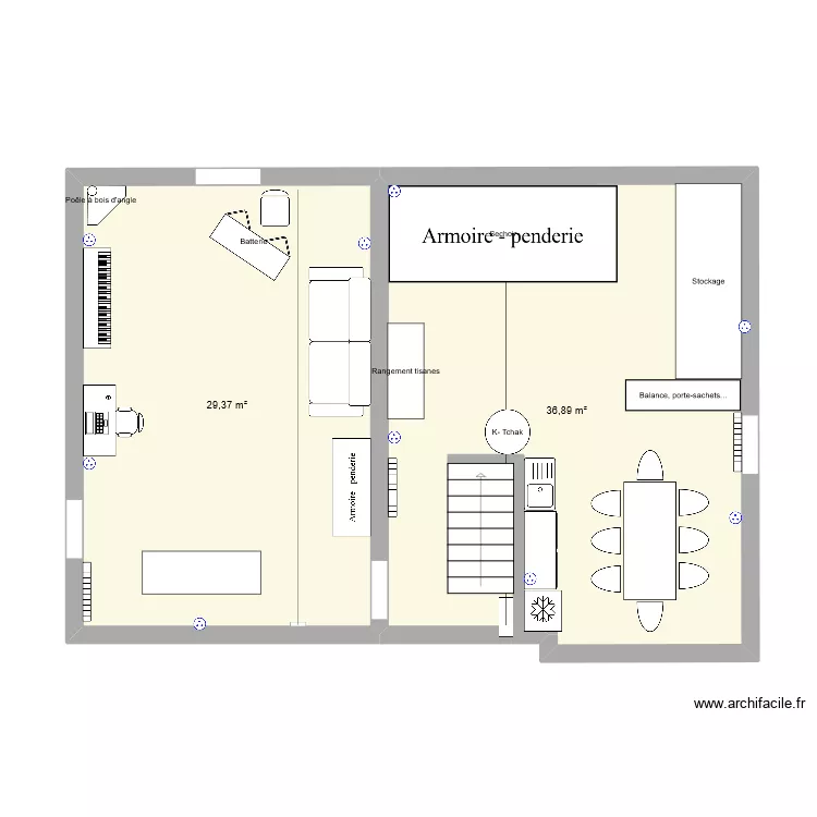 R1 Grange gd guicout. Plan de 