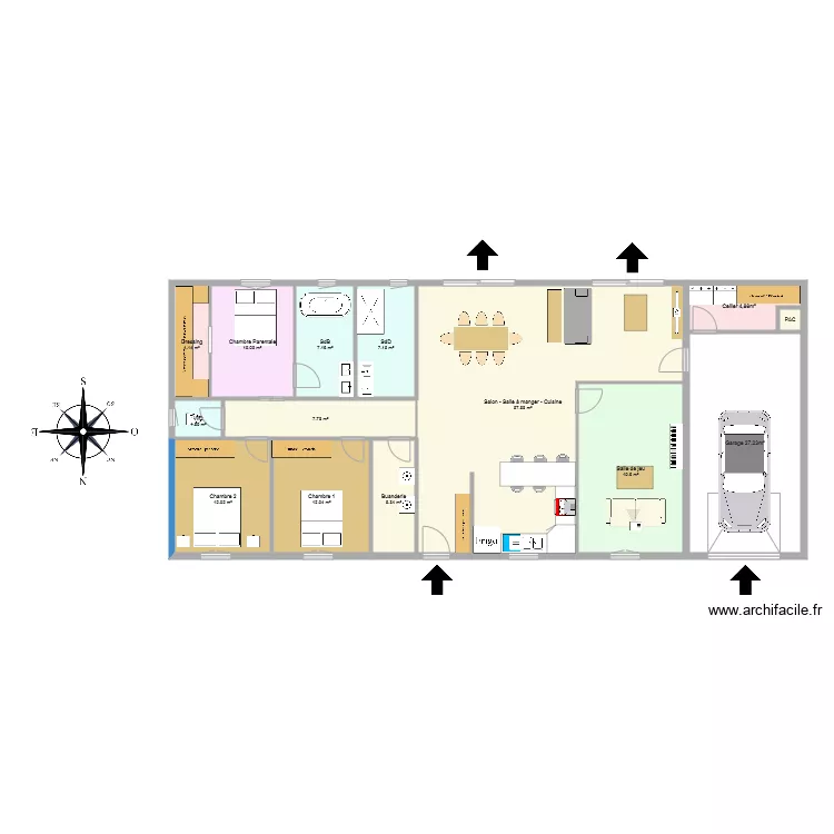 MAISON DROITE NOUVEAU. Plan de 