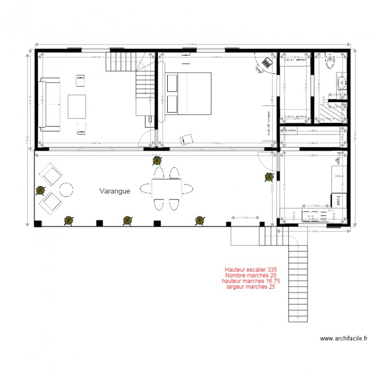 Maison haute modifie sans annot. Plan de 0 pièce et 0 m2