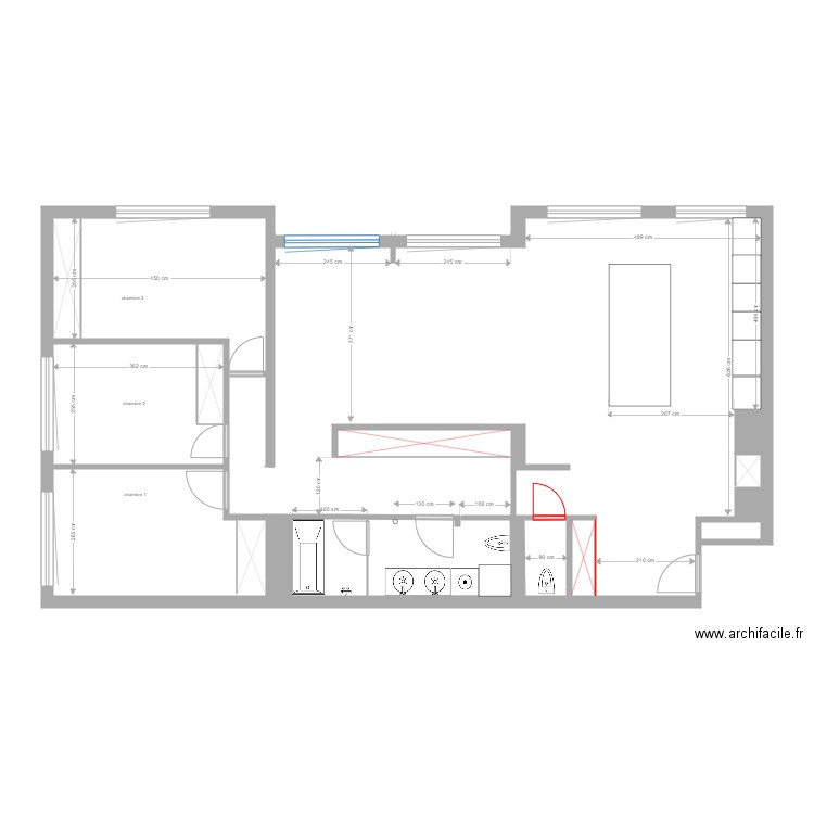 REUILLY projet 3. Plan de 0 pièce et 0 m2