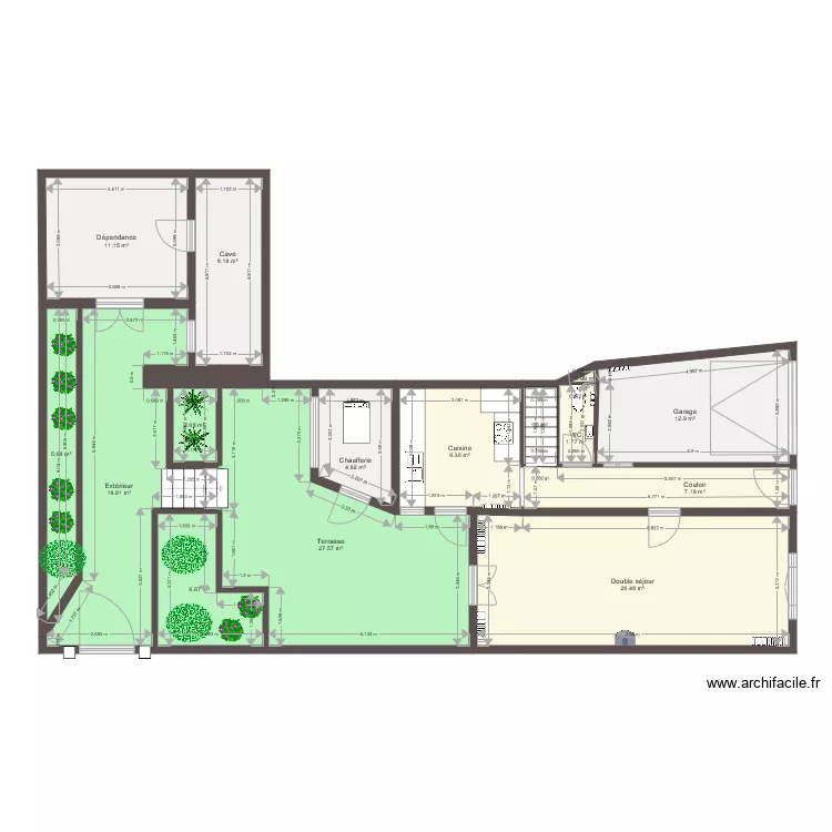 bennecourt RDC. Plan de 