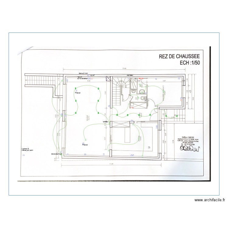 Adens rez de chaussée. Plan de 0 pièce et 0 m2