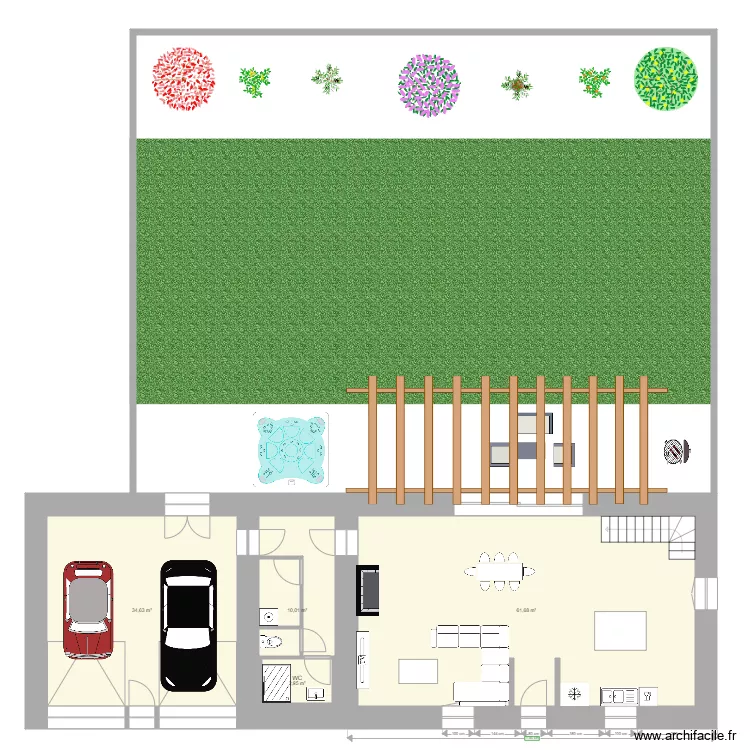 bas maison. Plan de 