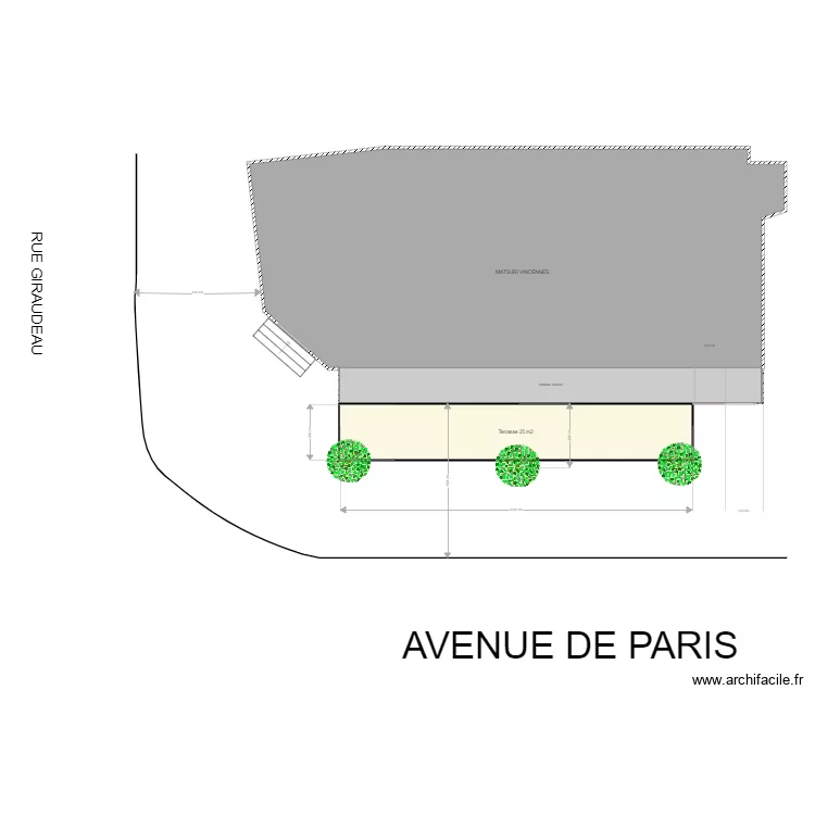 terrasse vincennes. Plan de 