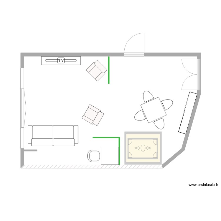 Salon Les Flots Papillons Blancs P5. Plan de 0 pièce et 0 m2