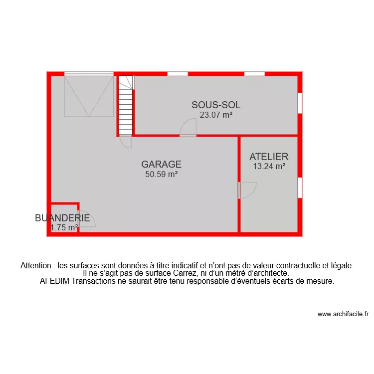 BI 5107 SOUS SOL. Plan de 