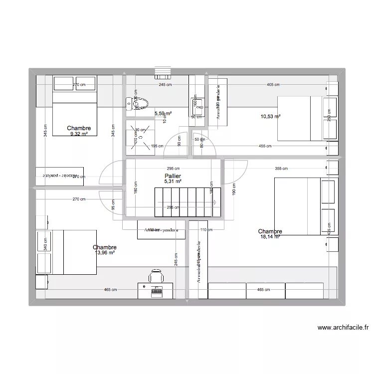 Maison Roche 1er &eacute;tage Rox. Plan de 