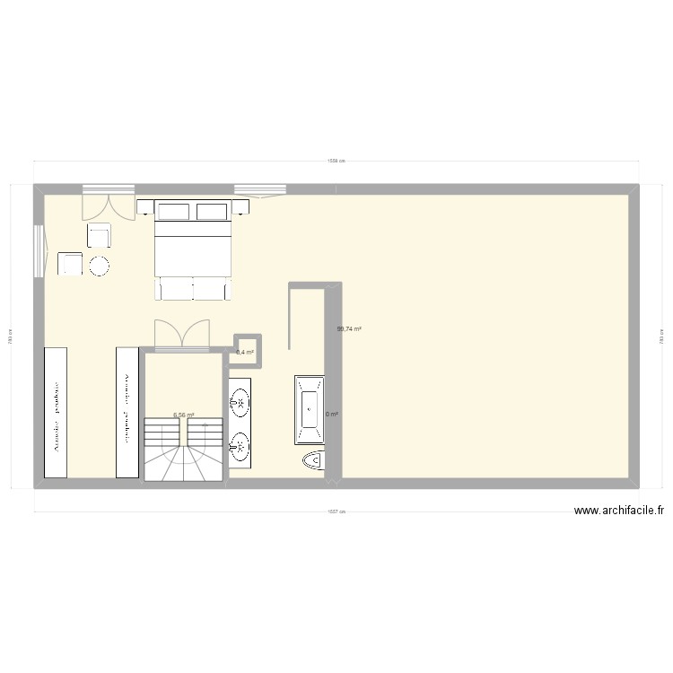 bernstrasse 1 og futur BIG. Plan de 4 pièces et 107 m2