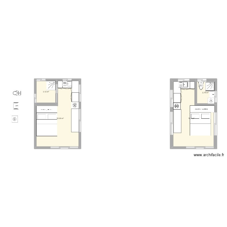 bungallow. Plan de 0 pièce et 0 m2