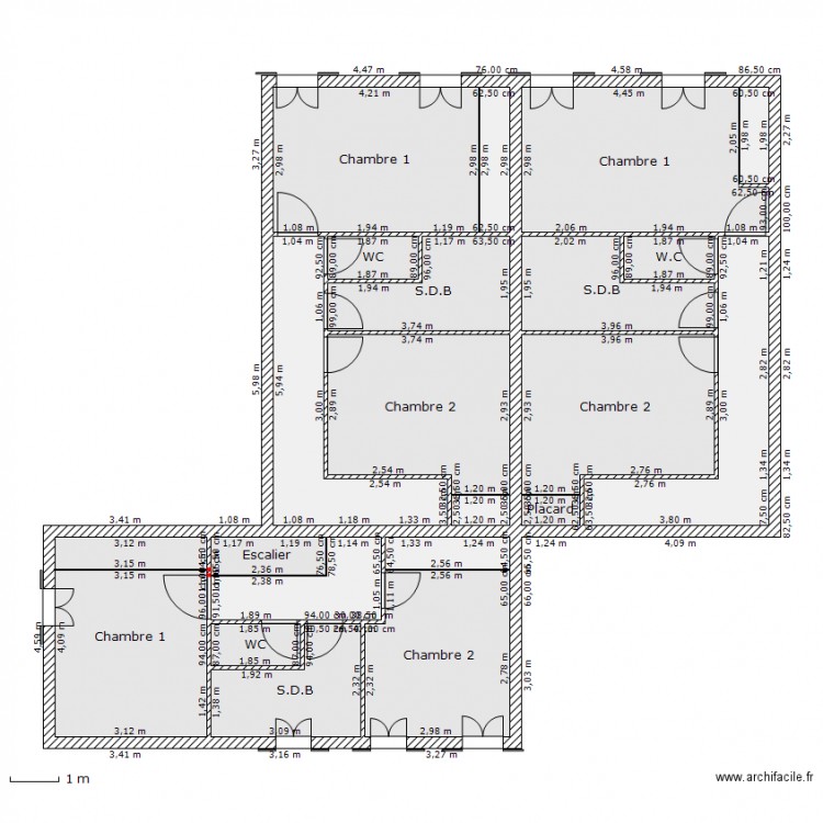 Appart. Campagne Etage. Plan de 0 pièce et 0 m2