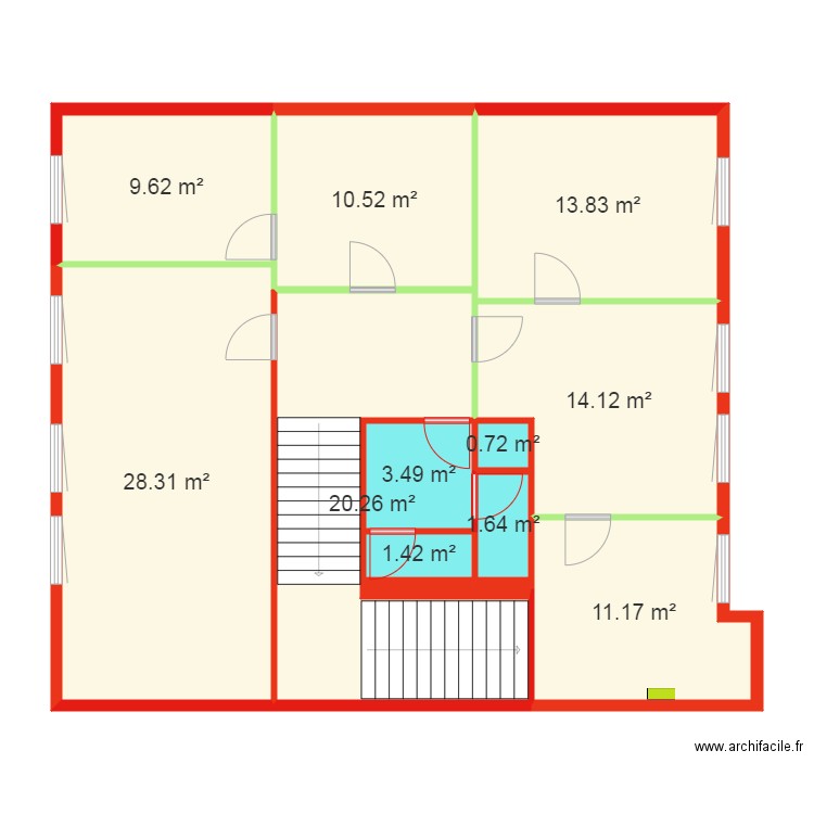 Acti club Bat B Existant. Plan de 0 pièce et 0 m2